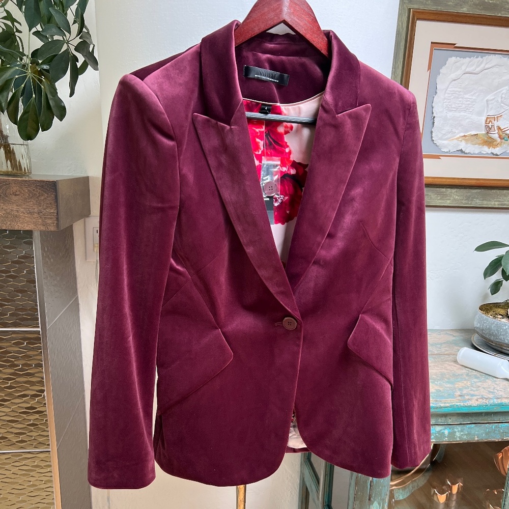 White House Black Market Velvet Editor Blazer